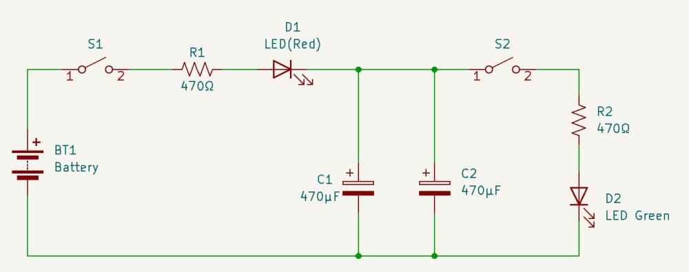 capacitor charging and discharging schematic