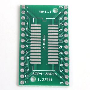 Monday Kids 20pcs/lot SOP28 SSOP28 to DIP28 Pinboard DIP To SMD Adapter 0.65mm/1.27mm to 2.54mm DIP Pin Pitch PCB Board Converter Module