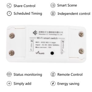 Monday Kids AC 220V Power Switch Wireless Remote Automation Controller WIFI Relay Module APP for DIY Smart Home