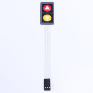 Monday Kids 1x2 Matrix Array 2Key Membrane Switch Keypad Matrix Keyboard 1x2 with Mark 2 Keys Display Switch Control Panel For DIY UP DOWN