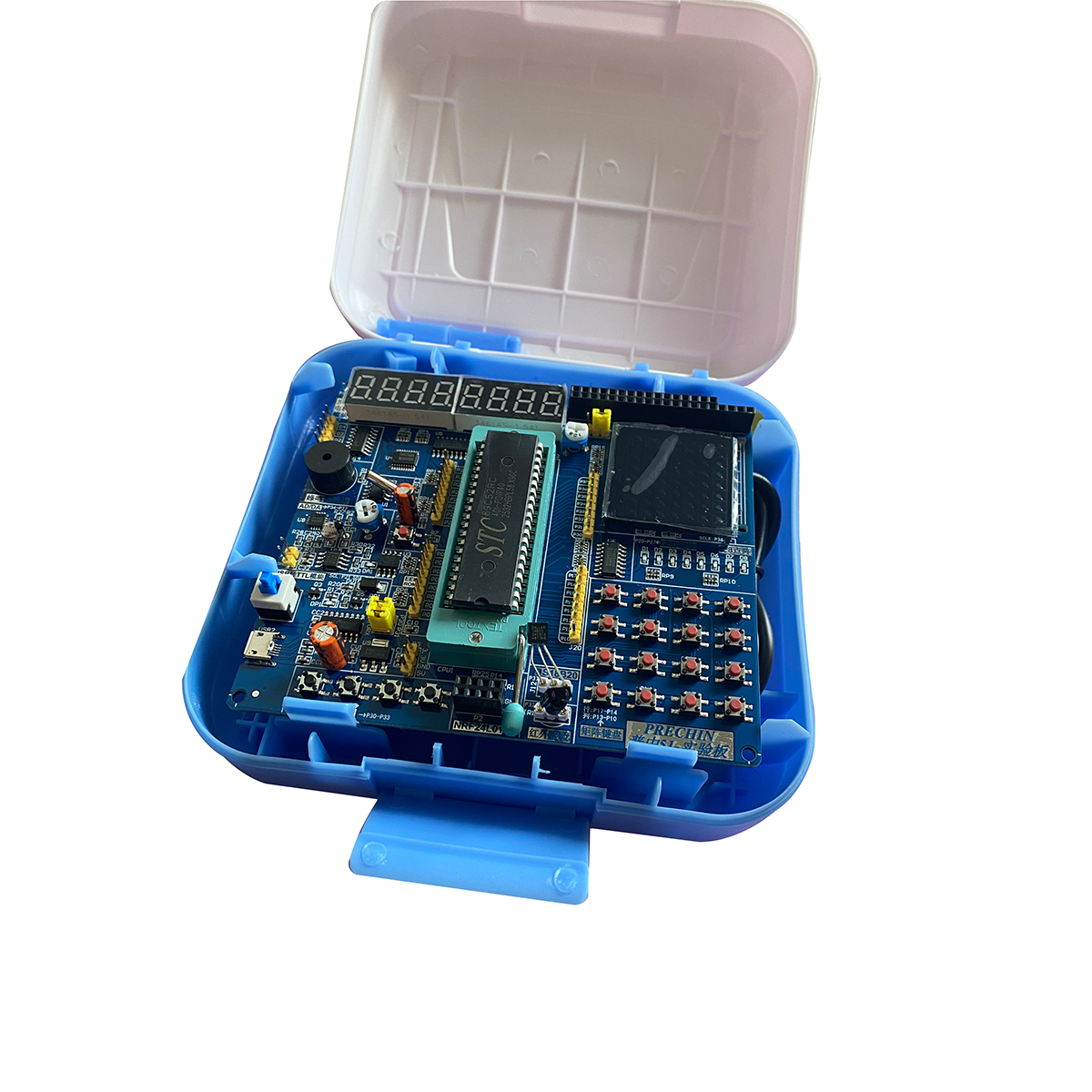 Placa De Desarrollo C51 Con Microcontrolador STC89C52 - Placa Programable Por USB Para Aprendizaje De Electrónica