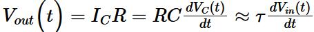 equation of RC vout